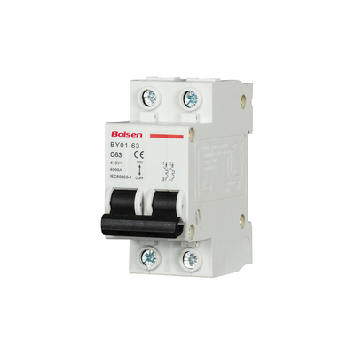 Solar Curve Customized Since C D 50/60Hz C45 6kA DC 230V 400V 1P 2P 3P 4P 63A MCB Mini Circuit Breaker With Over Current Protection 6kA
