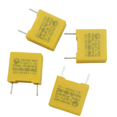 Mkp x2 General Purpose 224K 310V High Quality Yellow Box Metallized Polypropylene Film Safety Capacitors