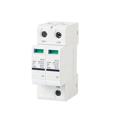 UL94-V0 Flame Retardant Plastics 2P SPD DC Surge Protector For Solar Power Generation System